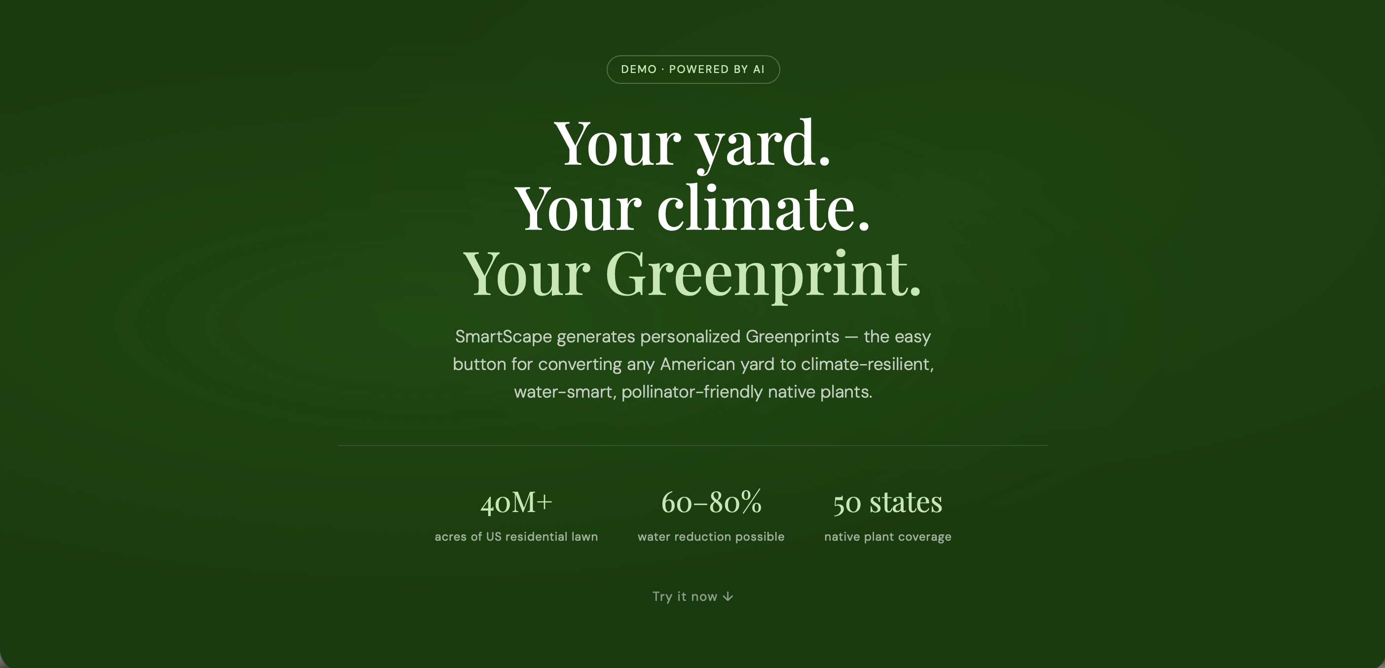 SmartScape Greenprint generator
