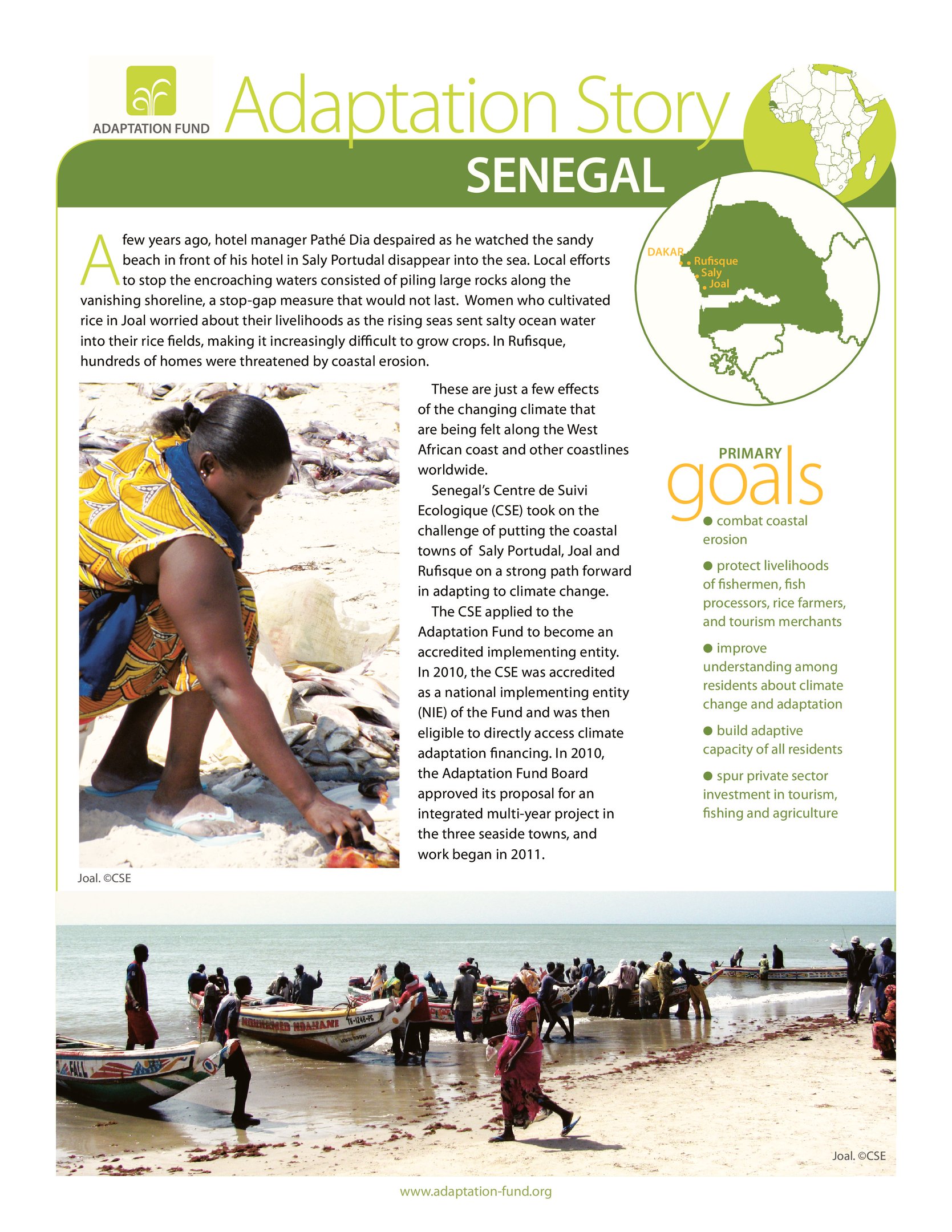 Adaptation Story, Senegal (front)